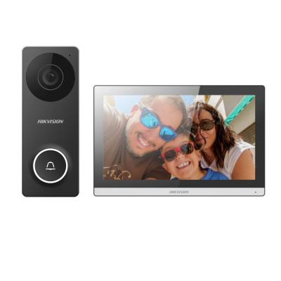 Hikvision DS-KIS313-P Комплект DS-KB2422T-IM (вызывная панель) + DS-KH6352-WTDE6 (монитор 7“)