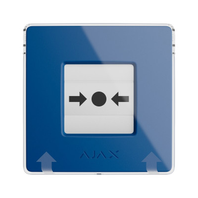 Ajax ManualCallPoint синий Беспроводная настенная кнопка программируемая с механизмом сброса