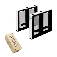 ZKTeco SBTL7022 Турникет с распашными створками, контроллером двумя считывателями (RFID+FP) + TPB-03 Пульт управления