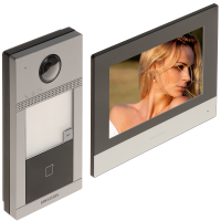 Hikvision DS-KIS604-P(C) Комплект DS-KV8113-WME1 (вызывная панель)+DS-KH6320-WTE1 (монитор 7“)+16гб