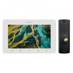 Slinex KIT SM-07MHD цвет белый + ML-16HD цвет черный. Комплект домофона 7" + панель вызова