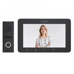 Slinex KIT SM-07MHD цвет графит + ML-17HD цвет графит. Комплект домофона 7" + панель вызова