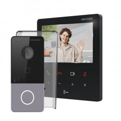 Hikvision DS-KIS606-P Комплект DS-KV6113-PE1(C) (вызывная панель) + DS-KH6110-WE1 (монитор 4,3“)