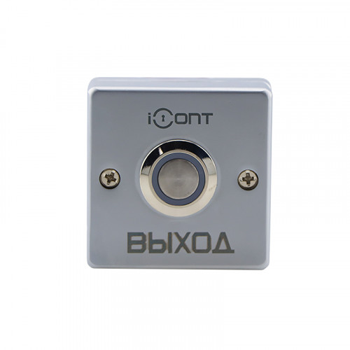 iButton-03 LED Кнопка выхода металлическая накладная с подсветкой (NO контакты)