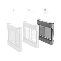 Hikvision DS-K3B411BX-R/MPg-Dp55 Распашной турникет (правый крайний элемент)