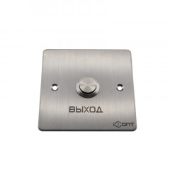 iButton-06 Кнопка выхода врезная из шлифованной нержавеющей стали (86х86) (NO/NC контакты)