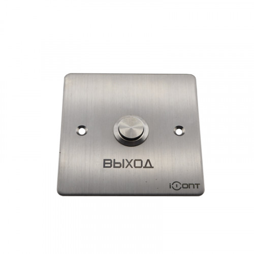 iButton-06 Кнопка выхода врезная из шлифованной нержавеющей стали (86х86) (NO/NC контакты)