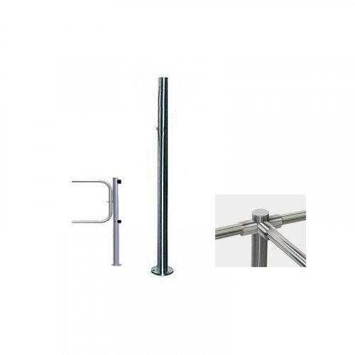 PERCo-BH02 2-16 Трехсторонняя стойка с отверстием под стопорный механизм поворотной секции