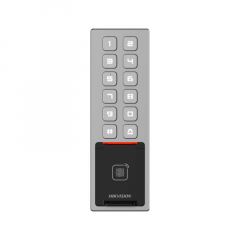 Hikvision DS-K1T805MBFWX Терминал доступа со встроенным считывателем Mifare и отпечатков пальцев