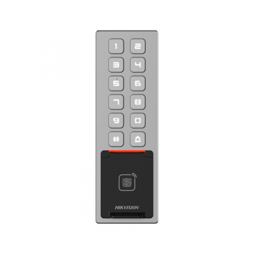 Hikvision DS-K1T805MBFWX Терминал доступа со встроенным считывателем Mifare и отпечатков пальцев