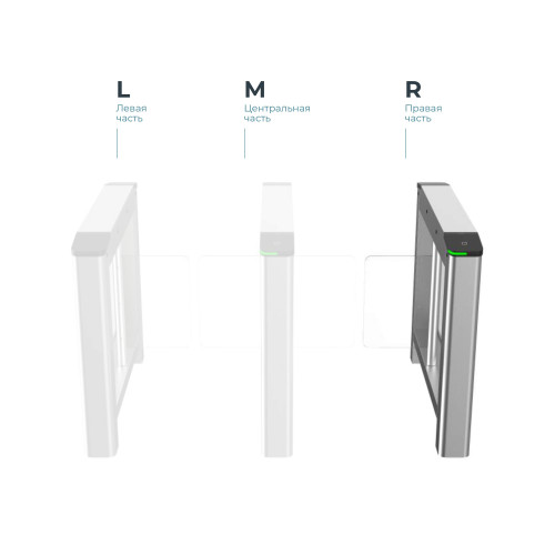 Hikvision DS-K3B220LX-R/Pg-Dp65 Тумбовый распашной турникет, правая тумба